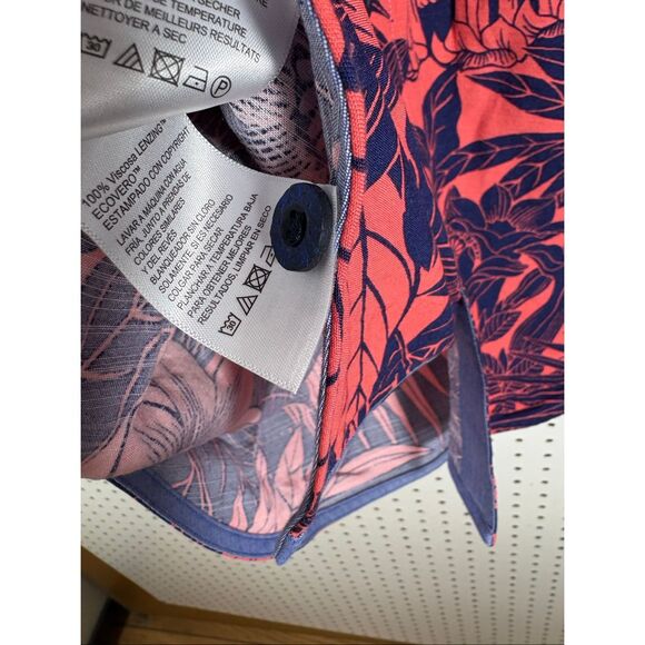 Tommy Bahama Veracruz Cay Hawaiian Shirt Mens Floral Red Blue Viscose size L - Picture 7 of 7